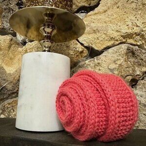Basic Knitted Scarf Neck Tie Handmade Small Luxurious Scarf